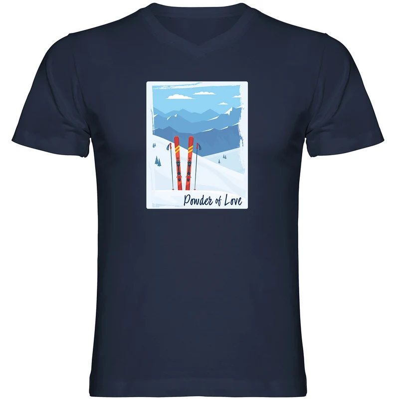 Powder of Love Herren Tshirt V-Ausschnitt