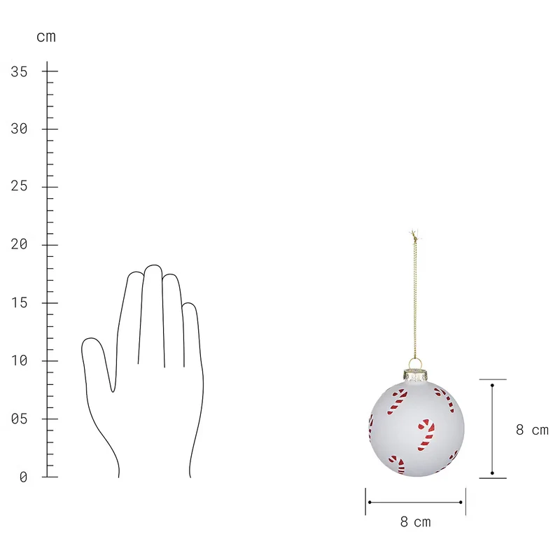 HANG ON Weihnachtskugel Candy Cane