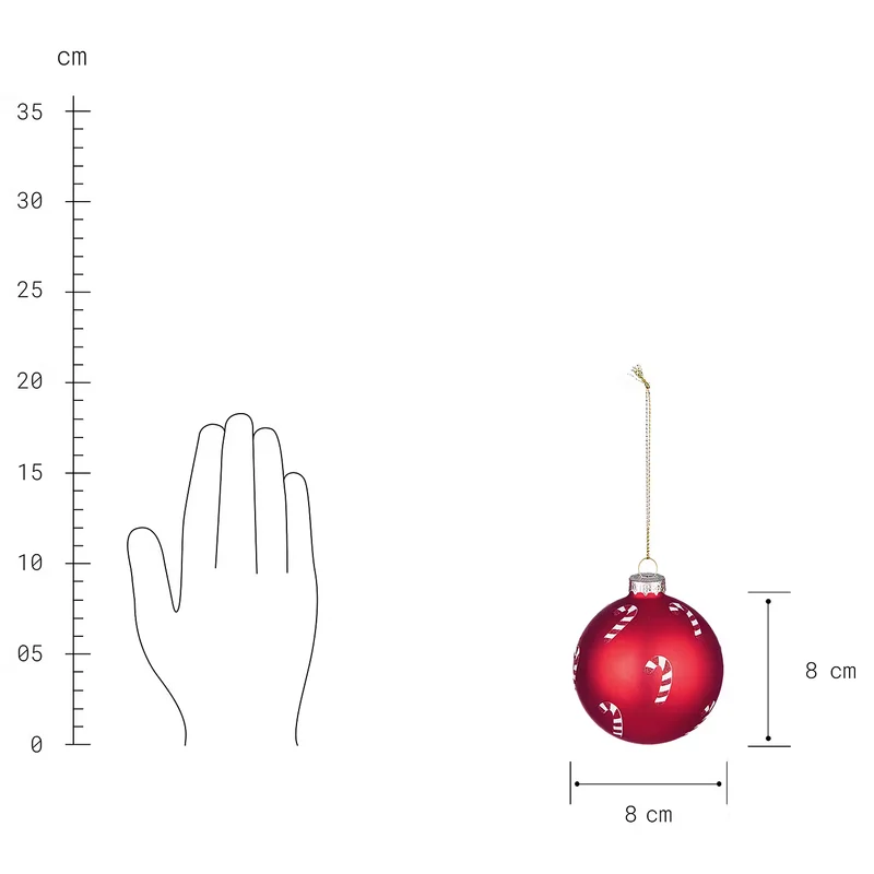 HANG ON Weihnachtskugel Candy Cane