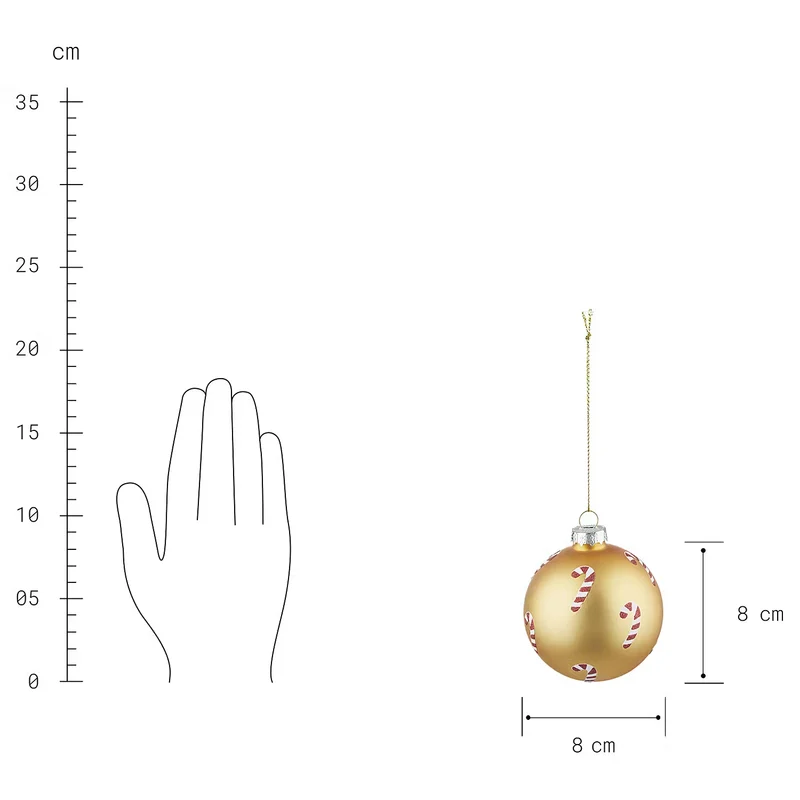HANG ON Weihnachtskugel Candy Cane