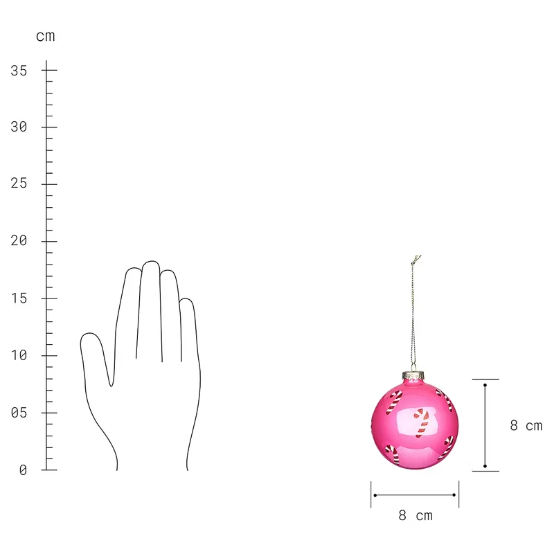 HANG ON Weihnachtskugel Candy Cane
