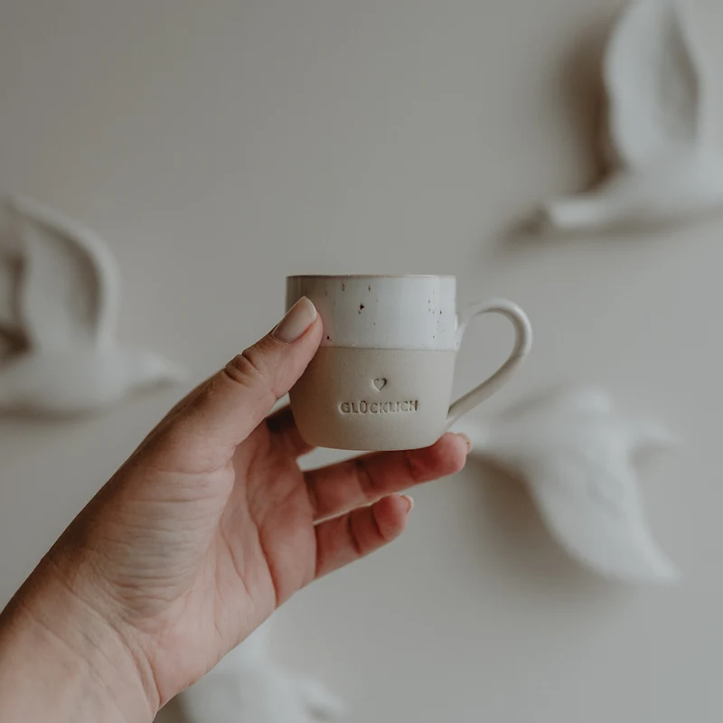 Eulenschnitt Espresso-Tasse Glücklich