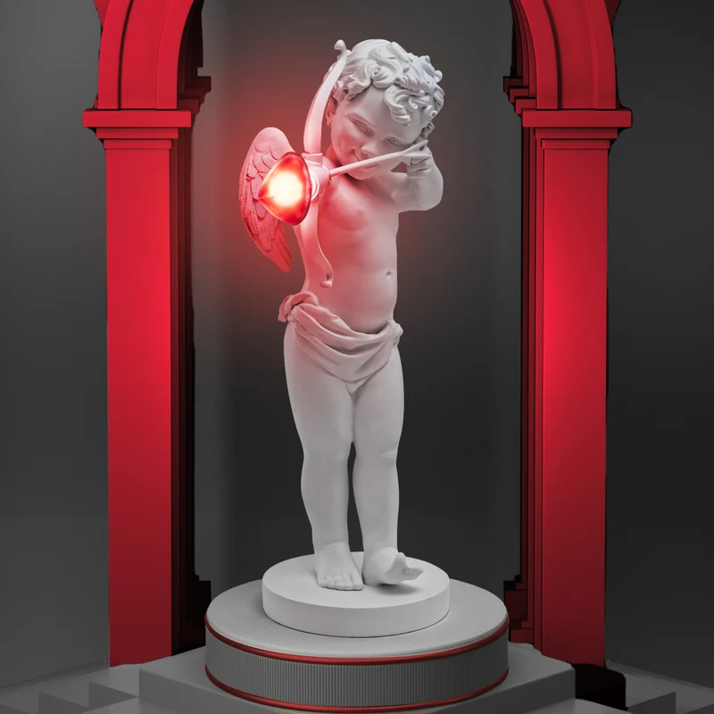 Tischleuchte CUPID weiß H63