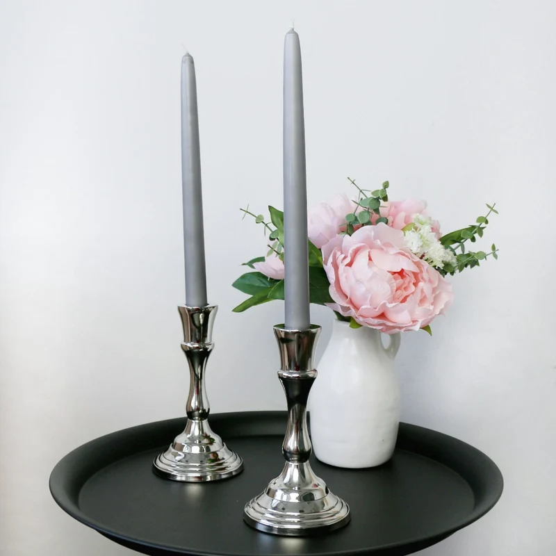 Kerzenständer für Spitzkerze silber (1 Stück)