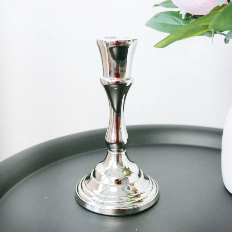 Kerzenständer für Spitzkerze silber (1 Stück)