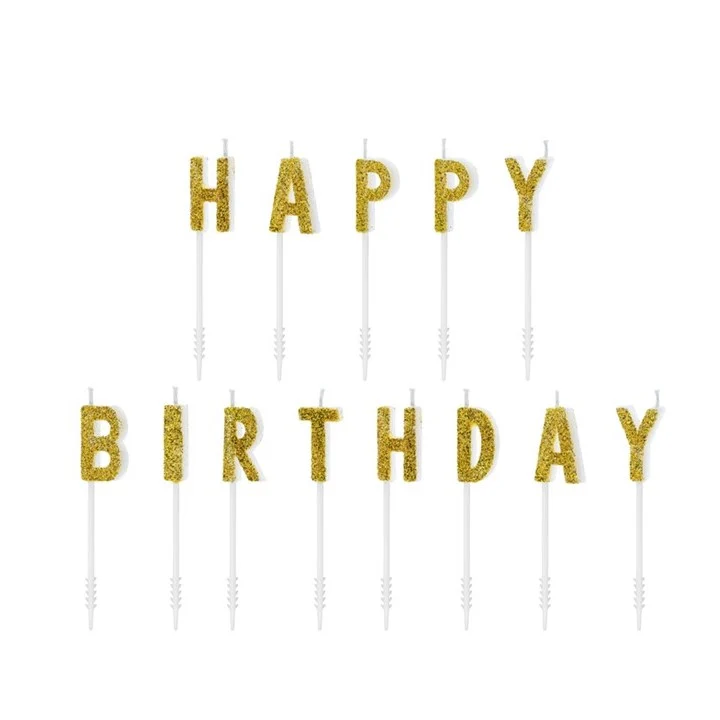 Kerzen Set Happy Birthday