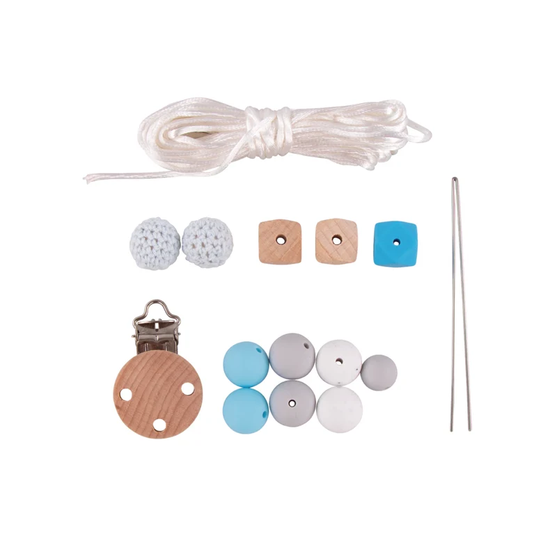 DIY Set Schnullerkette blau