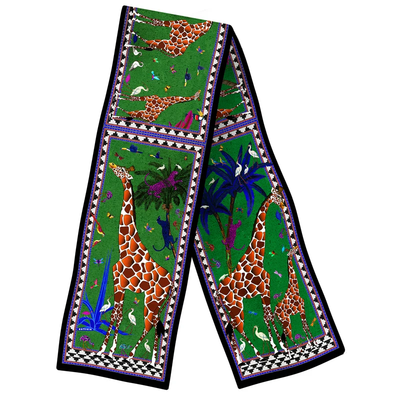 Samtschal GIRAFFE GREEN, 30 x 210cm