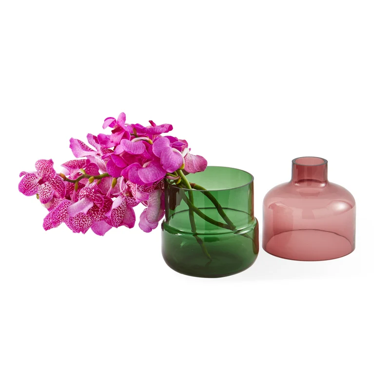 Formy Vase S in Rosa und Grün