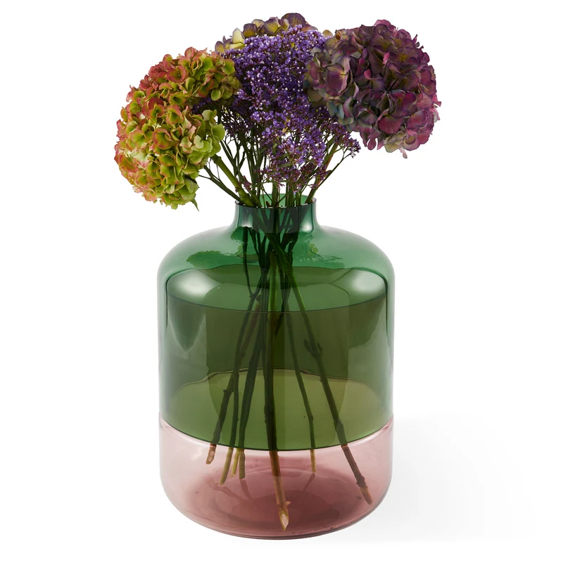 Formy Vase L in Rosa und Grün