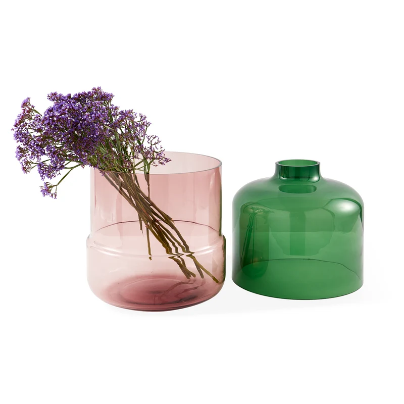 Formy Vase L in Rosa und Grün