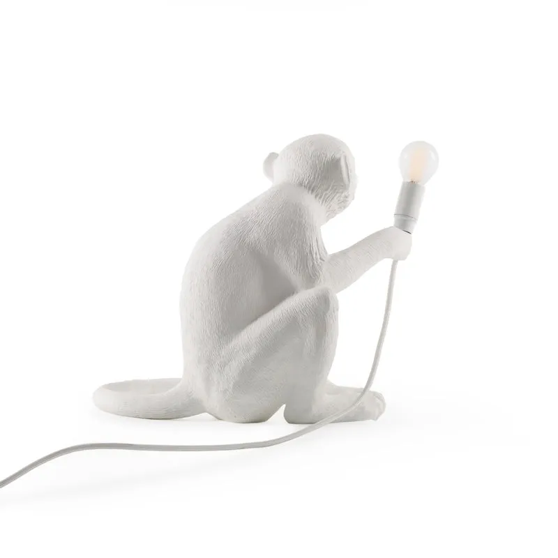 Tischleuchte MONKEY sitzend weiß H32