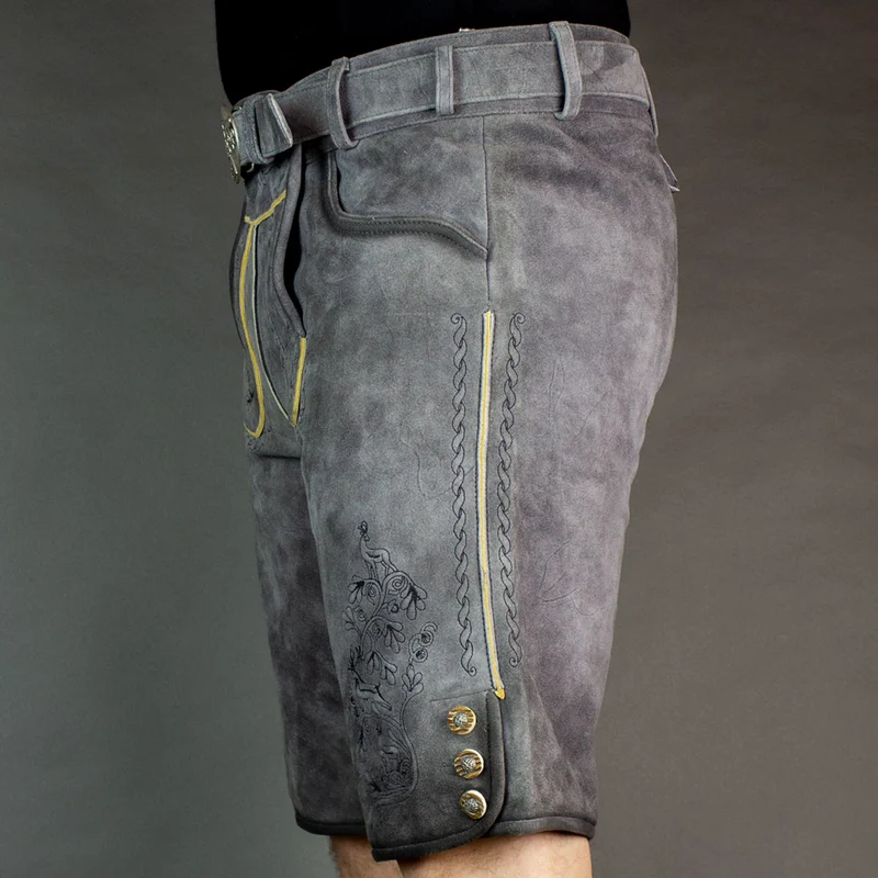 Datschi Trachten Lederhose Karl Dunkelgrau