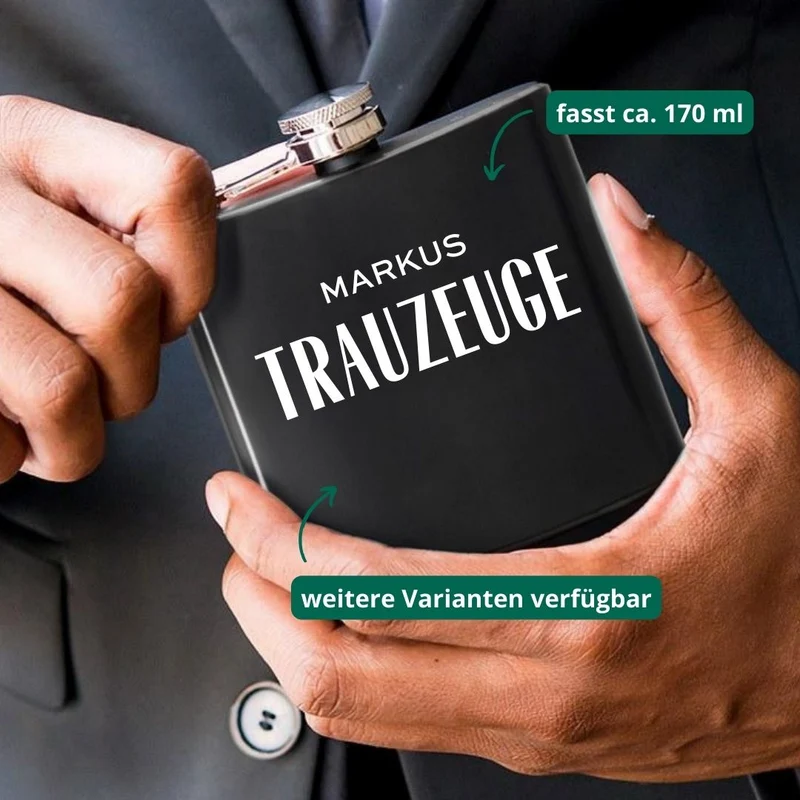 Personalisierter Flachmann