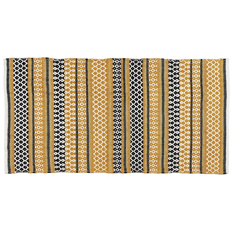 Teppich ALEGRE gelb schwarz gold 70x140 cm Outdoor + Indoor | Liv Interior