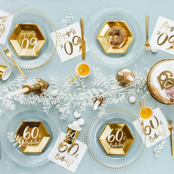 Pappteller 60. Geburtstag (6 Stück)