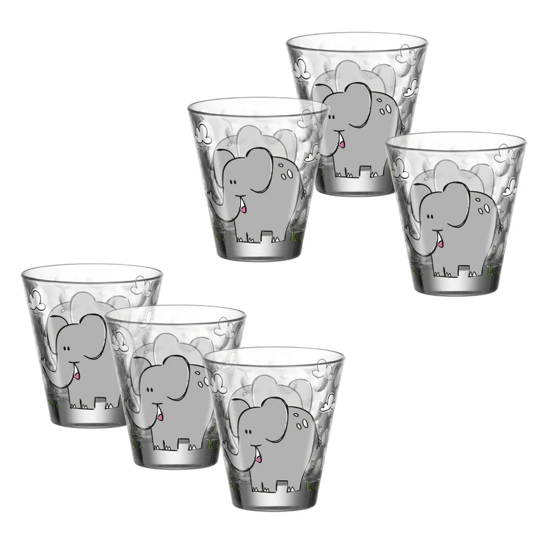 Kinderbecher BAMBINI OPTIC 215ml Elefant 6er-Set