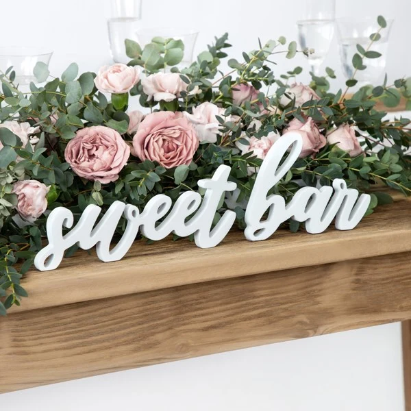 Holz Aufsteller sweet bar für die Candy Bar