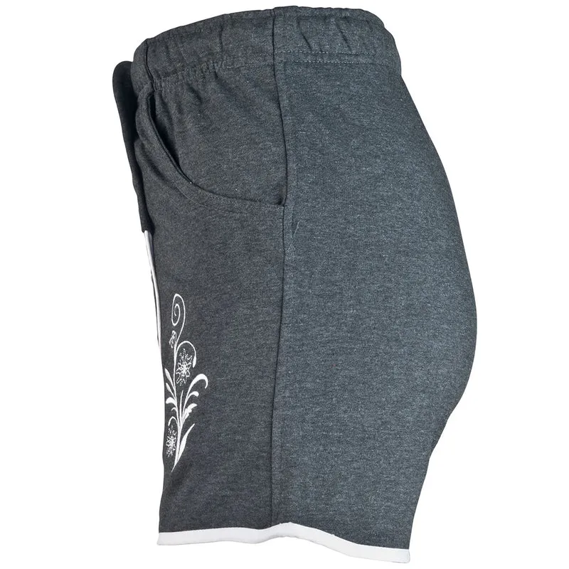 Damen Lederhosen Jogginghose Kurz Dunkelgrau