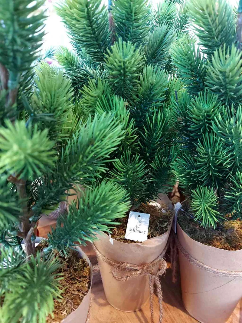 FICHTE Baum 42 cm Tannenbaum ☆ Kunstpflanze im Papiertopf Ib Laursen