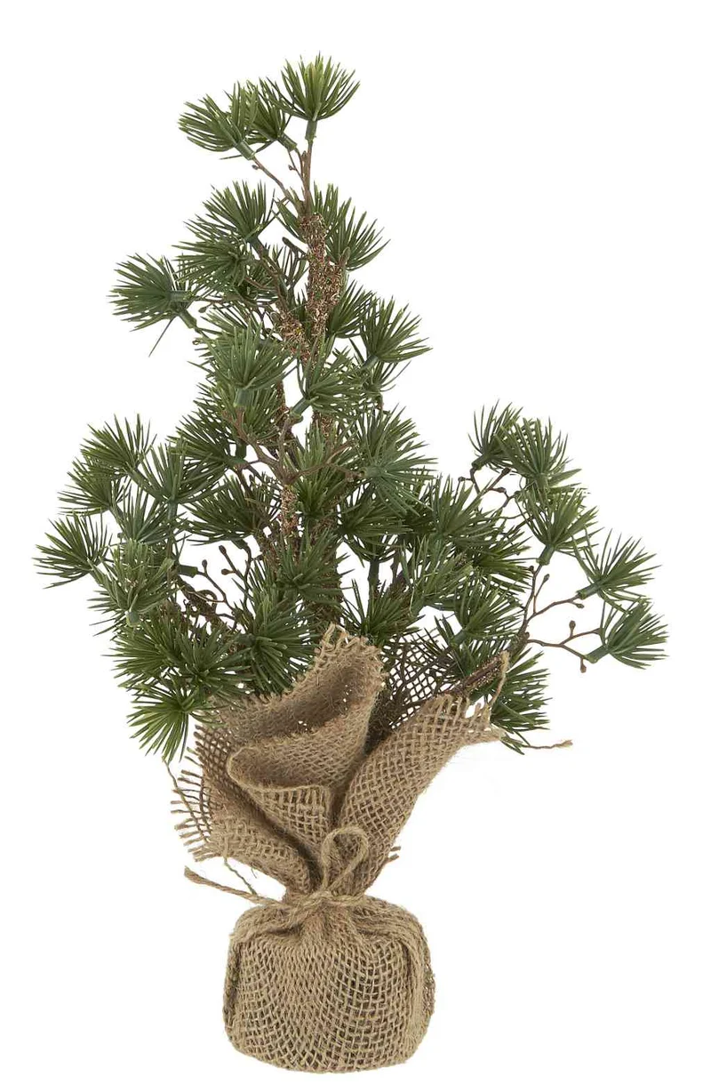 ZEDERNBAUM ☆ 30-35 cm Weihnachtsbaum Kunstpflanze im Jutesack