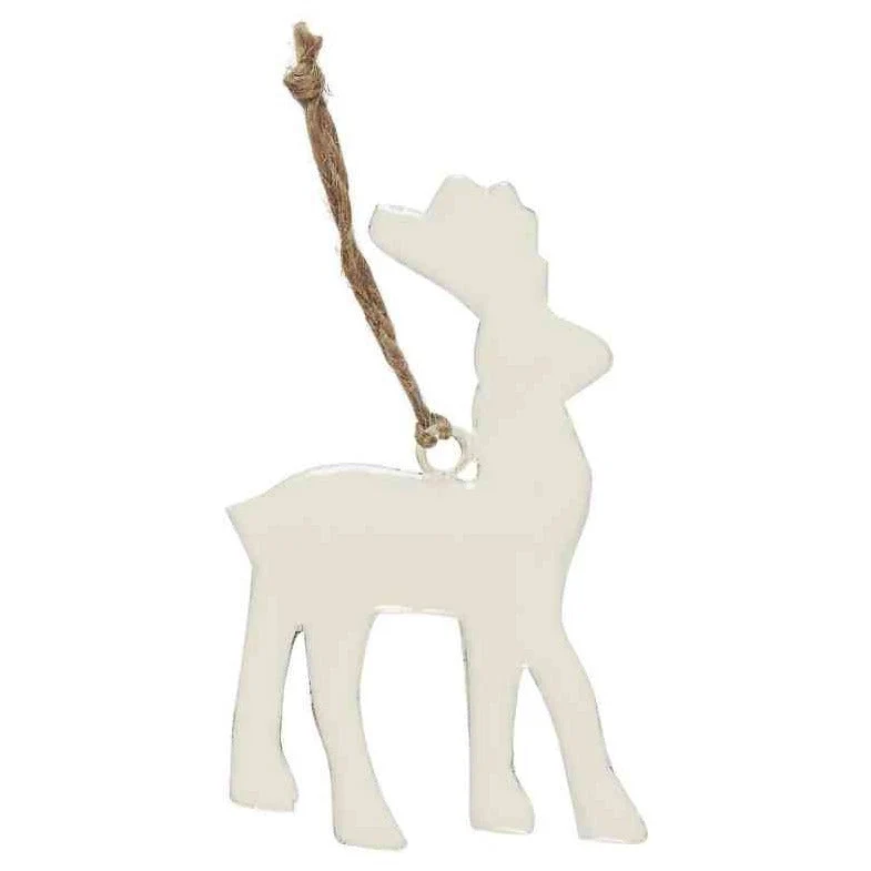 RENTIER Anhänger Adventsdekoration 12 cm Metall weiß IB LAURSEN