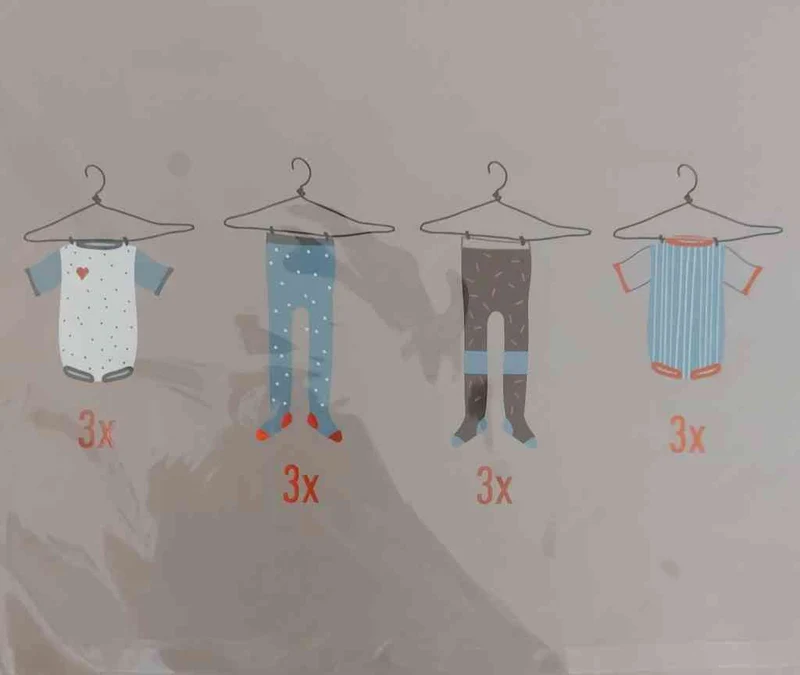 Girlande BABY SHOWER 12 Teile mit schimmernden Details Figurengröße 18 cm | AVA & YVES