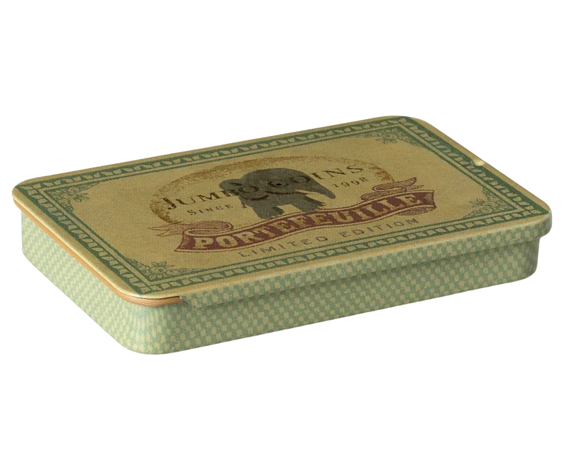 Maileg Metallbox mit Schiebedeckel JUMBO COINS Aufbewahrung Dose 9,5x6x1,5 cm