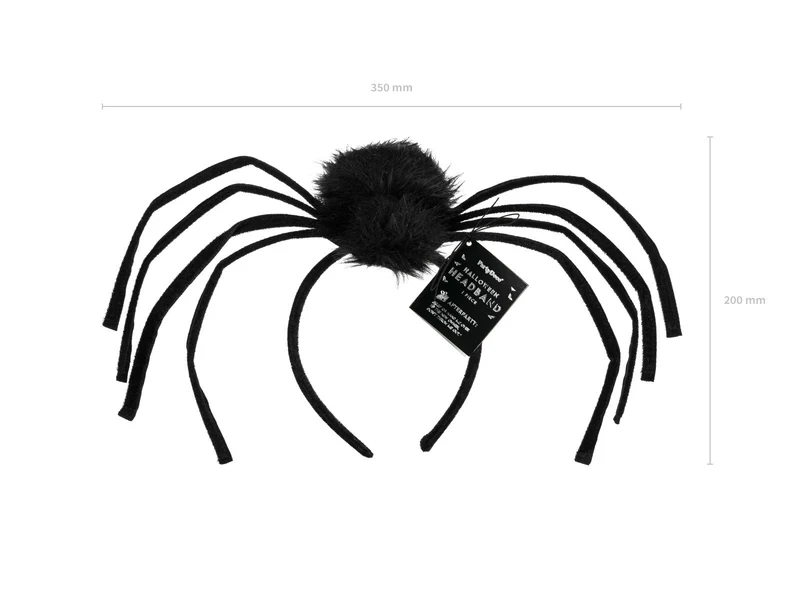 Halloween Haarreif "Spinne" | Schwarz