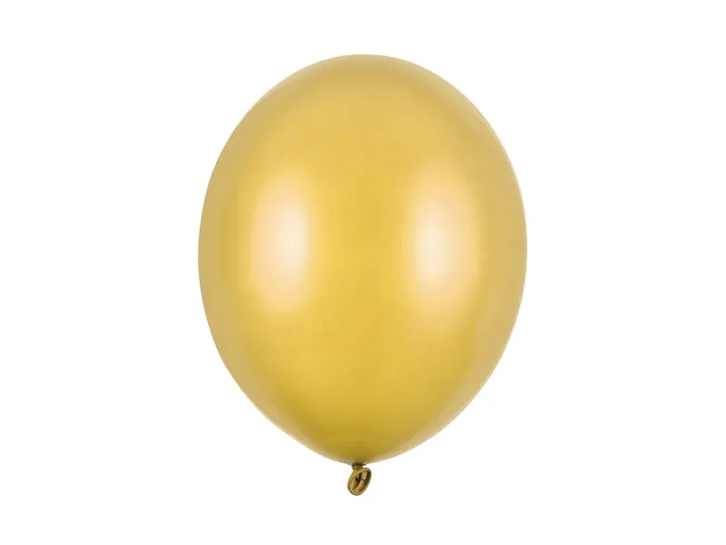 10 Stk. Luftballon Ø30cm "Uni Metallic" | Gold