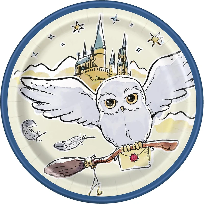 Pappteller "Harry Potter - Hedwig" | Ø18 cm / 8 Stk.