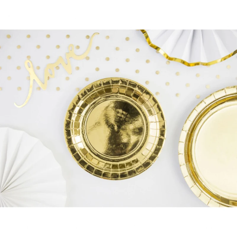 Pappteller 18cm/6 Stk. | Gold