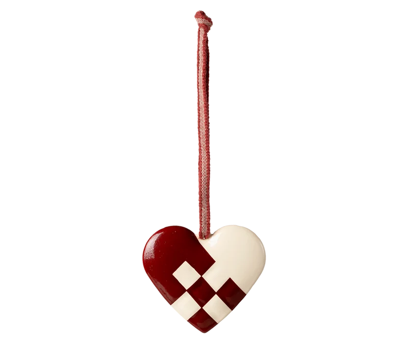 Maileg HERZ rot Anhänger ca. 6x5 cm Baumschmuck Metall Advent XMAS