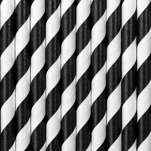 Papier Strohhalme Streifen (10 Stück)