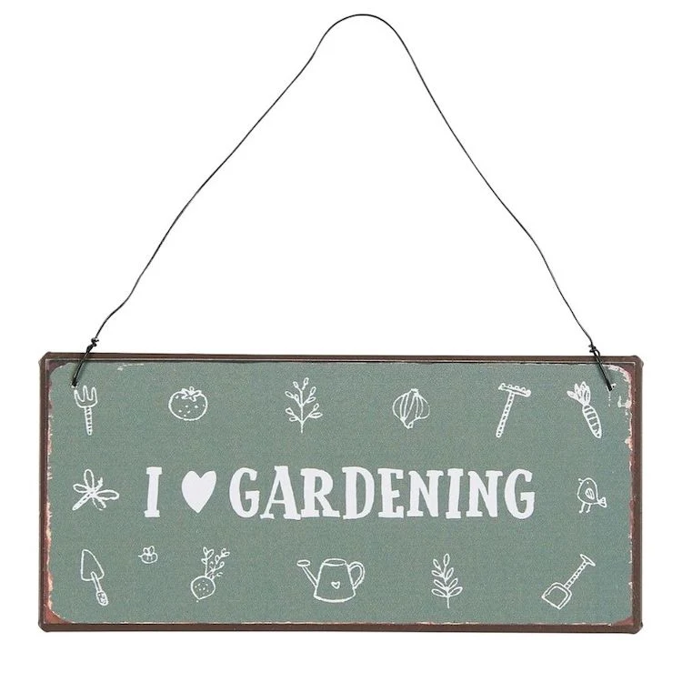 IB Laursen Metallschild I love gardening