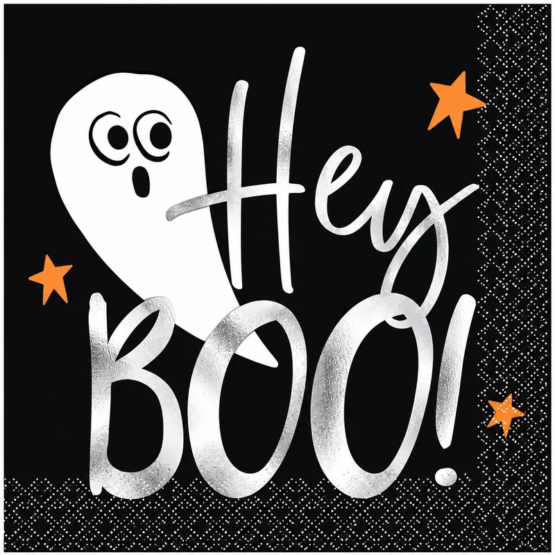 Halloween "Hey Boo!" Gespenst | Servietten 15,2 cm/16 Stk.