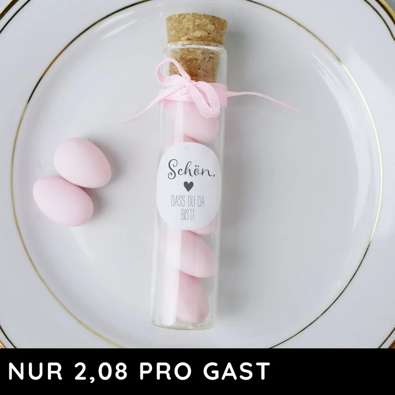 Gastgeschenk Set italienische Mandeln rosa (für 48 Gäste)