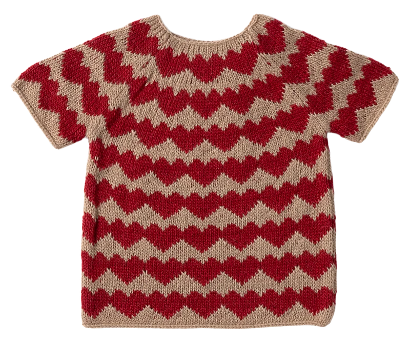 Maileg Pullover für Wichtel Gr. 6 ☆ HEARTS Strickpulli Puppenkleidung