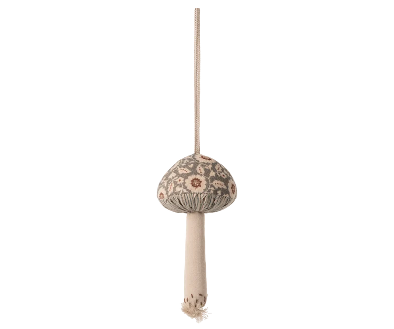 Maileg PILZ Ornament Winterblume grün Stoffanhänger Deko ca. 12x5 cm Glückpilz Baumschmuck