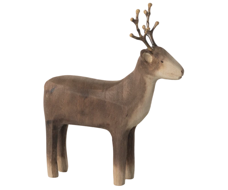 Maileg RENTIER aus Holz natur ca. 16x13 cm Adventsdekoration