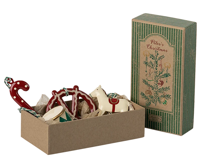 Maileg Anhänger 4er Set PETERs CHRISTMAS Baumschmuck Ornamente Advent