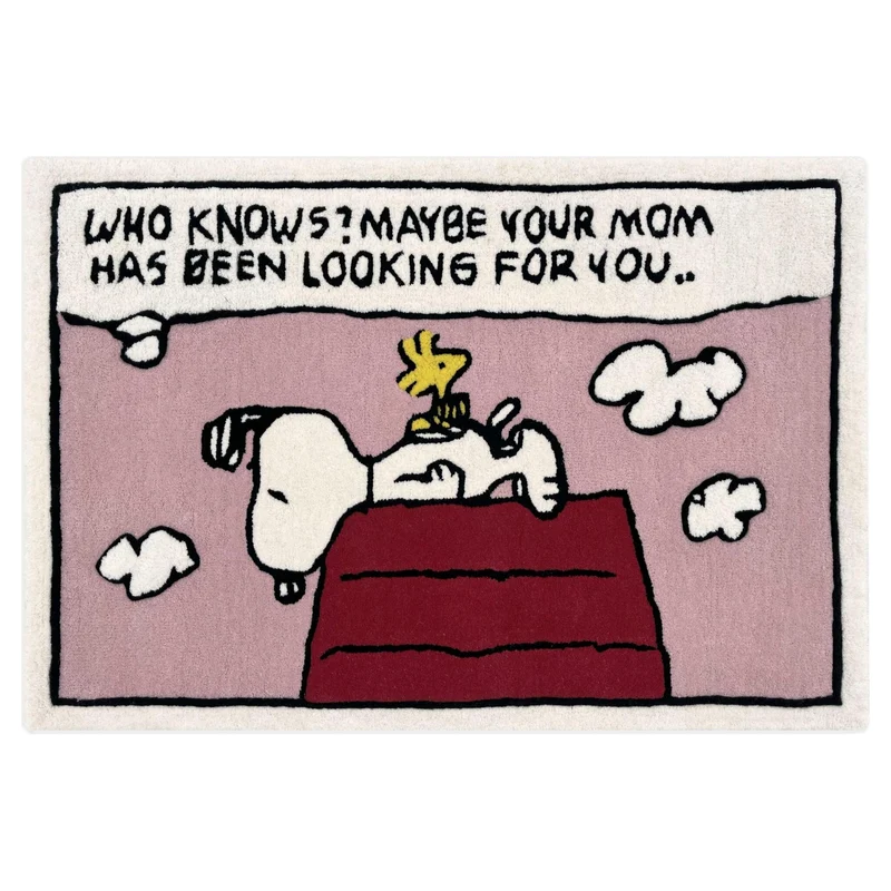 Woll-Teppich PEANUTS Comic Mom mit 3D-Comic-Design
