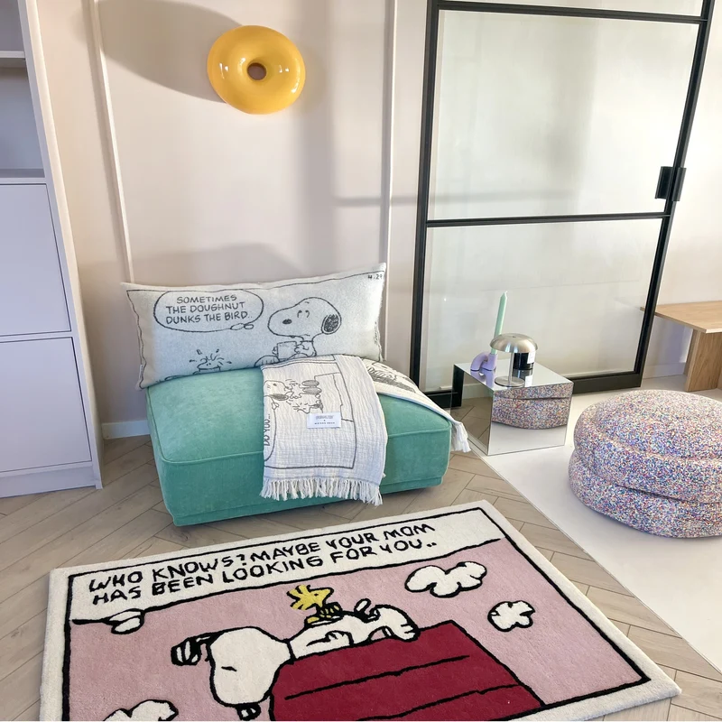 Woll-Teppich PEANUTS Comic Mom mit 3D-Comic-Design