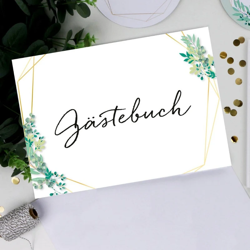 Schild Gästebuch Eukalyptus