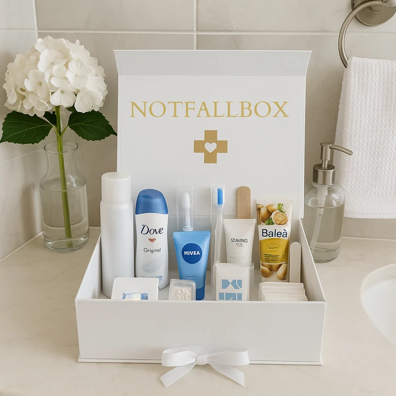 Personalisierte Box Notfallkörbchen zur Hochzeit