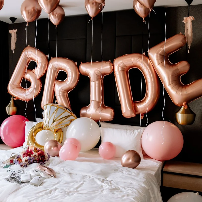 XL Folienballon Bride rosegold
