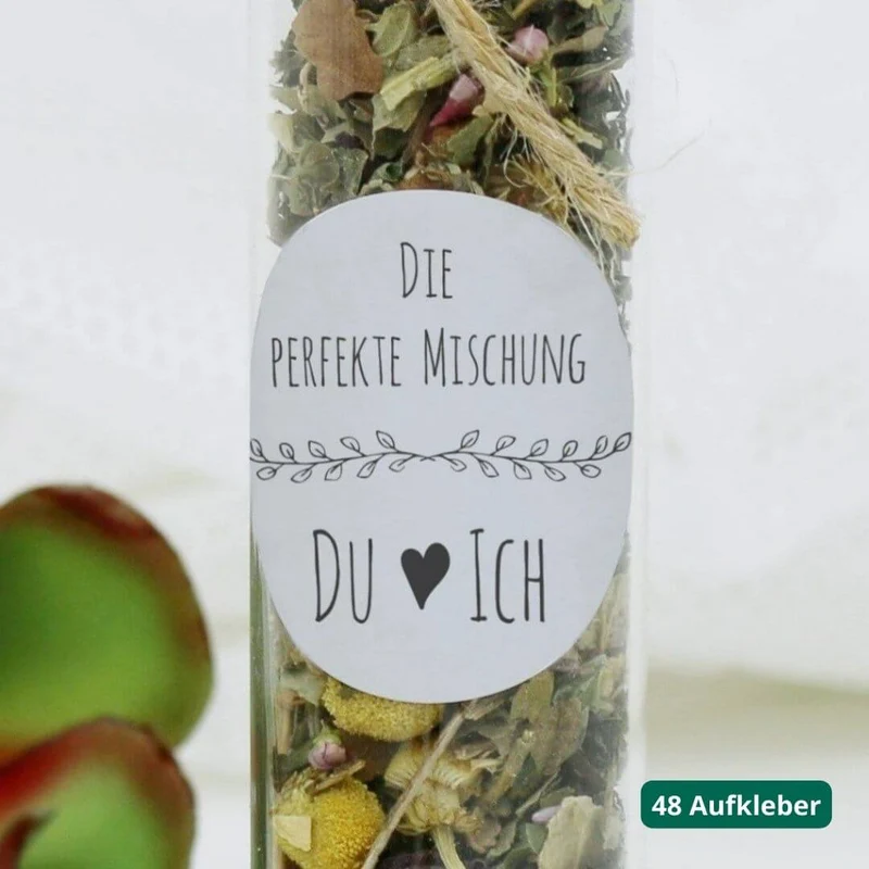 Aufkleber Die perfekte Mischung (48 Stück)