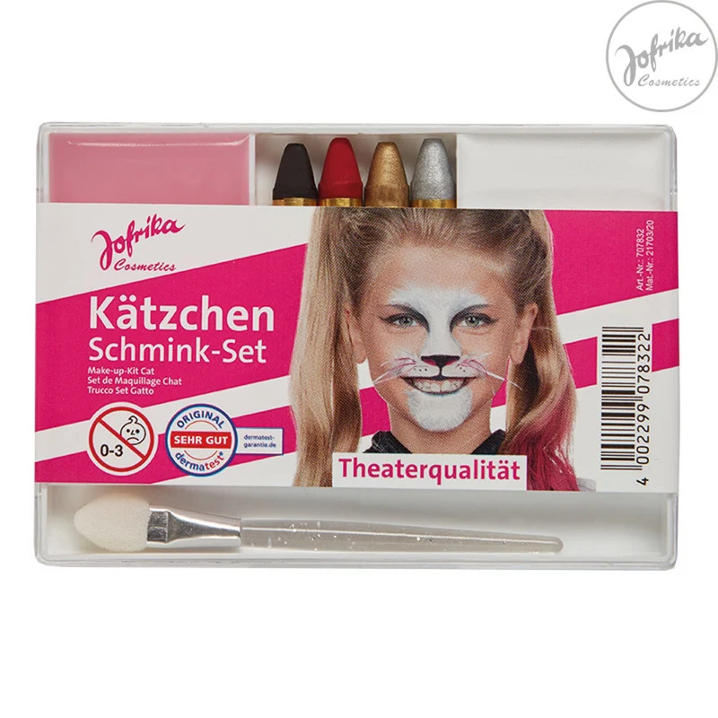 Jofrika Karneval Schmink-Set "Kätzchen" 707832 | Theater Qualität