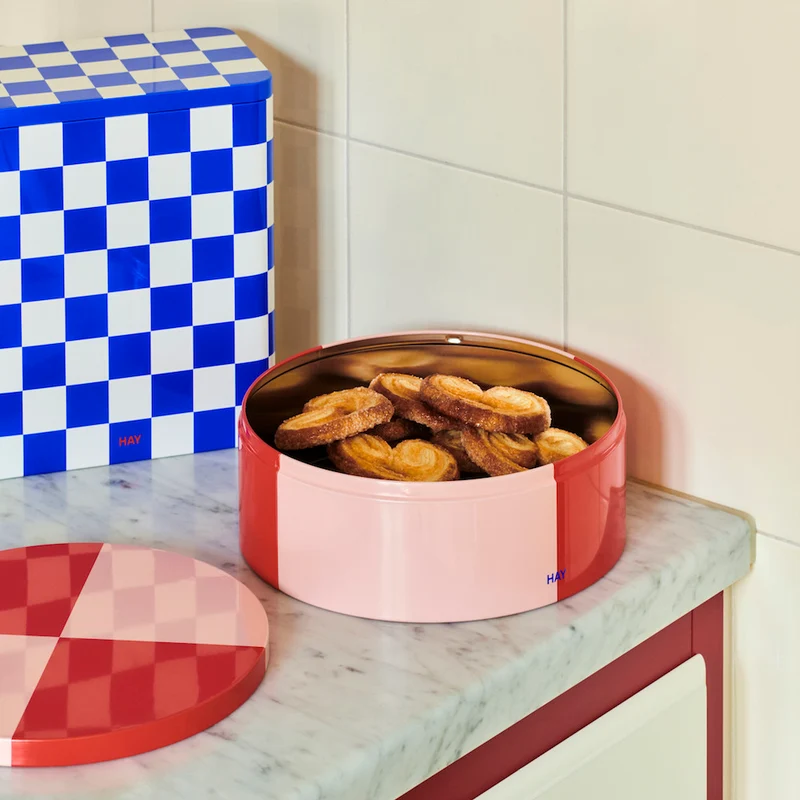 Keksdose Tin Container Round - HAY