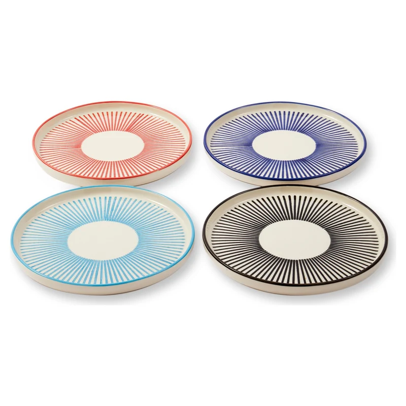Dessertteller MARINE STRIPED 4er-Set multicolour